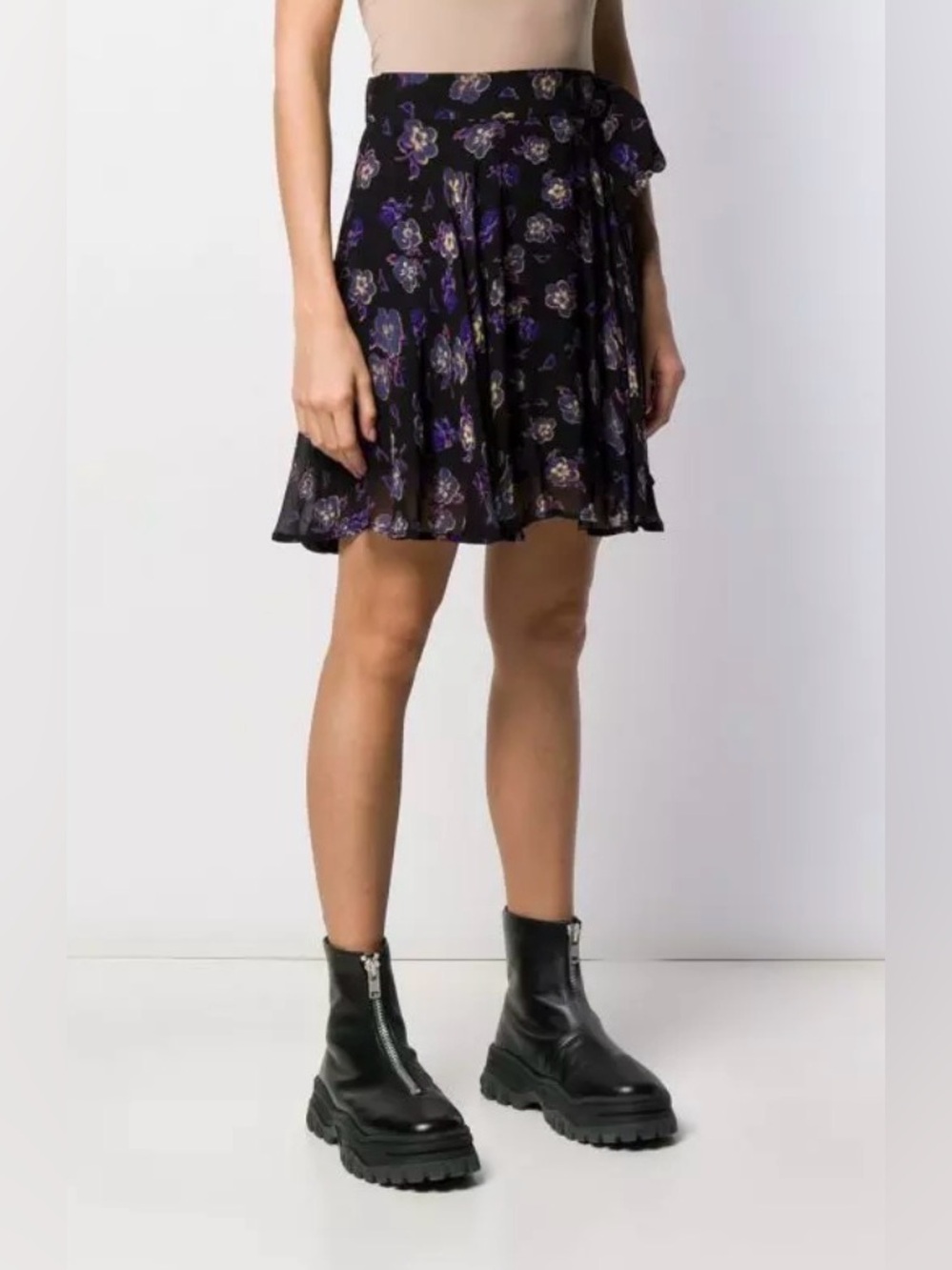 Ganni Floral Wrap skirt